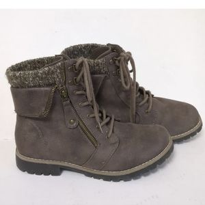 Cliffs by White Mountain Ankle Boots Pembroke Size 9 Synthetic Combat EUC